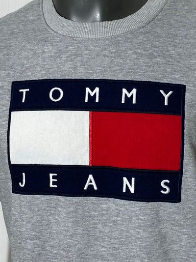 Tommy Hilfiger Logo Sweater embroidered oversized Gr. S