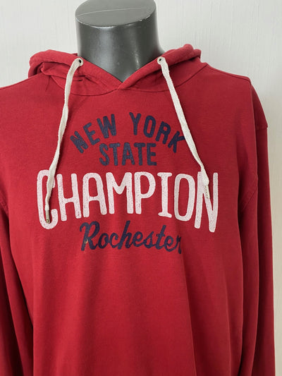 CHAMPION Hoodie " New York State Rochester " rot Gr. XXL