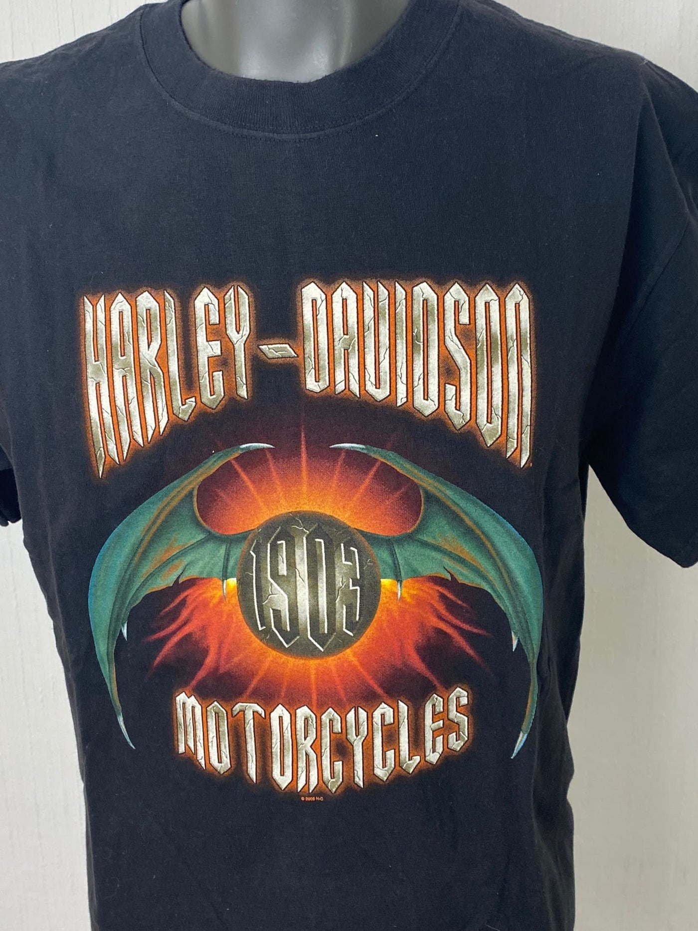 VINTAGE Harley Davidson Shirt "MILANO (2005)" Gr. L