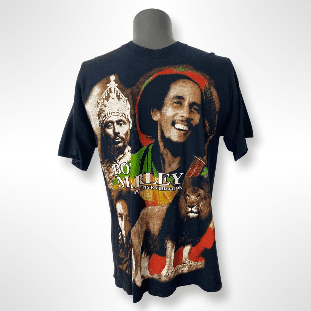 Vintage BOB MARLEY Shirt "Positive Vibrations" Gr. L