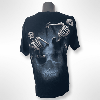 Graphic Shirt "Dancing Skeleton / Skulls" schwarz Gr. XL