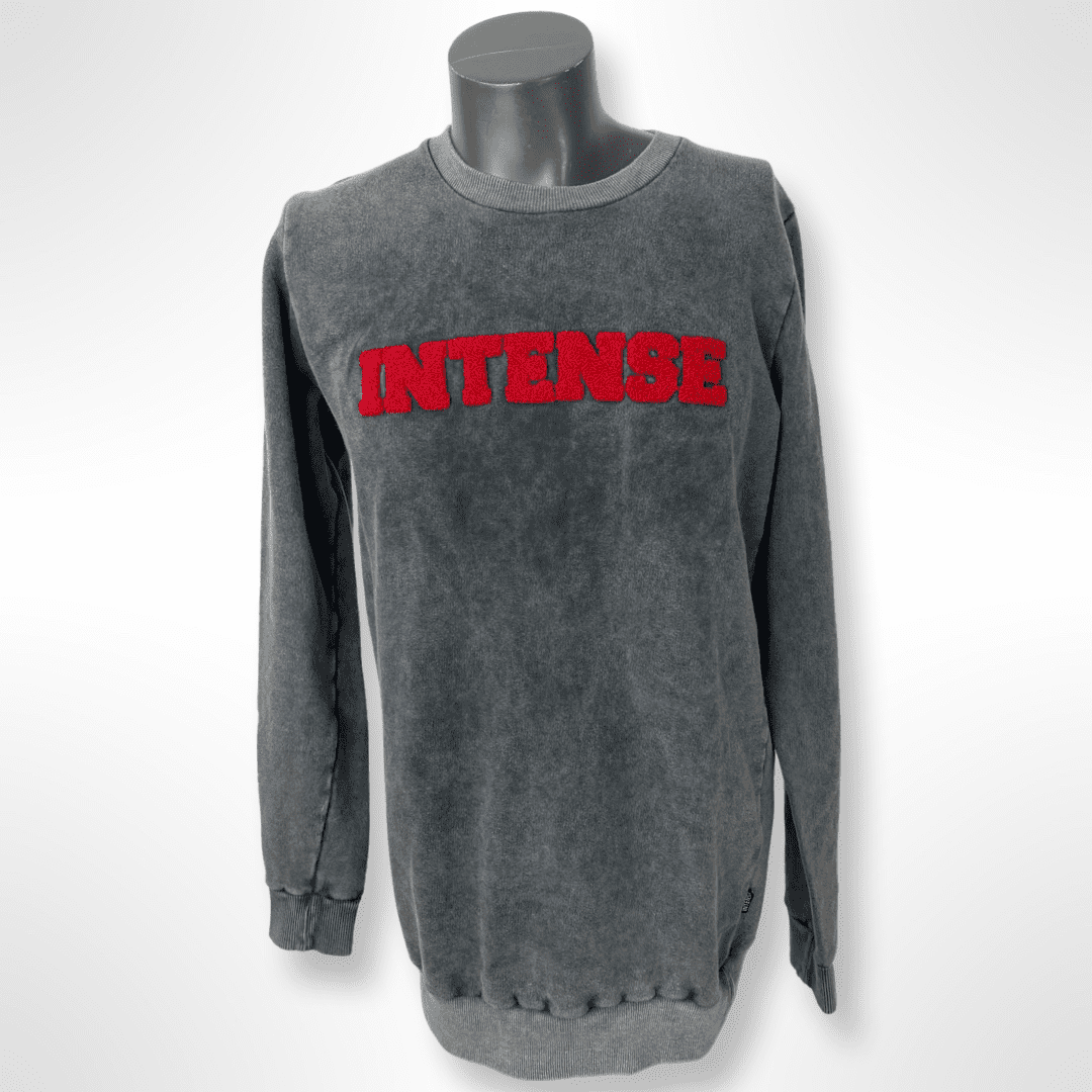 Sweater Spellout "INTENSE" grau Gr. M