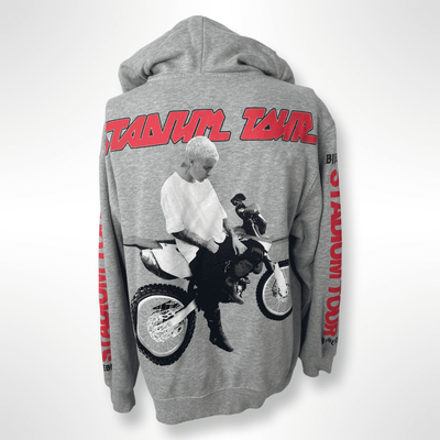 Justin Bieber Graphic Hoodie "Stadium Tour 2017" grau Gr. L