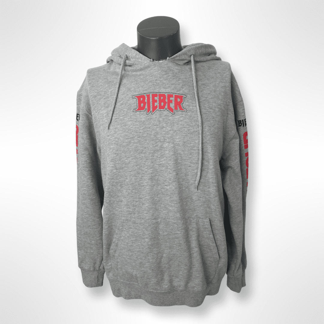 Justin Bieber Graphic Hoodie "Stadium Tour 2017" grau Gr. L