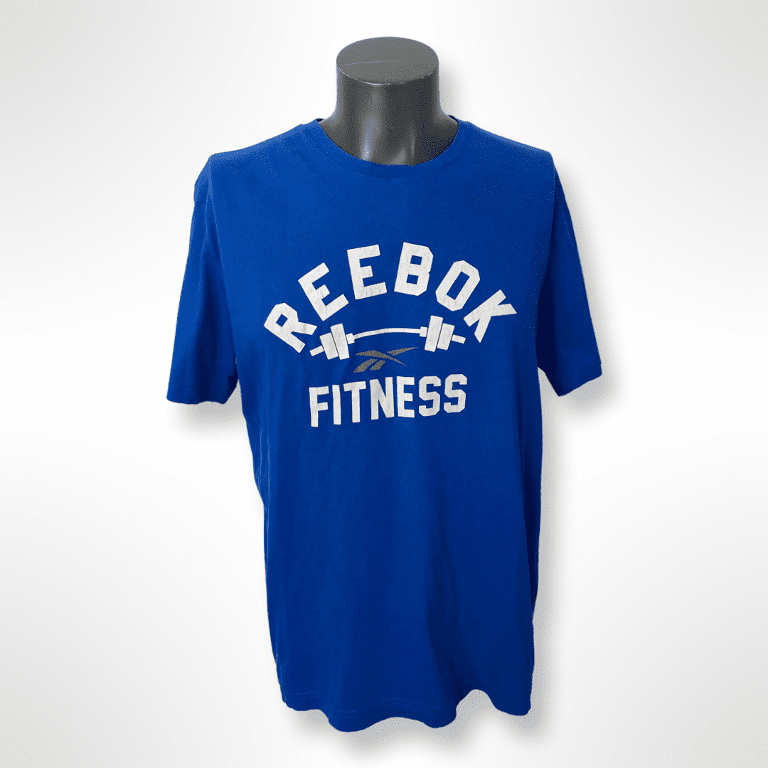 Reebok Logo Fitness Shirt blau Gr. L