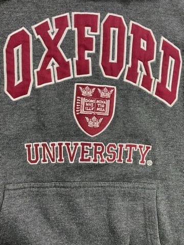 University Spellout Hoodie OXFORD grau Gr. XS