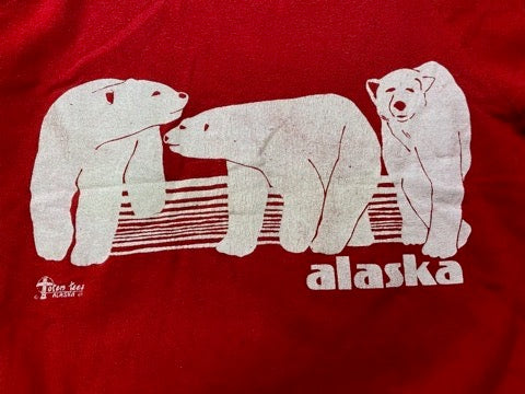 Vintage 80s Graphic Sweater "ALASKA" Gr. L