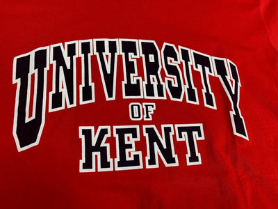 UNIVERSITY OF KENT Spellout Shirt rot Gr. M