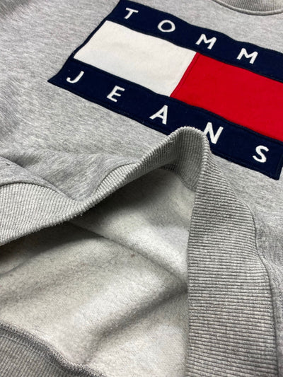 Tommy Hilfiger Logo Sweater embroidered oversized Gr. S